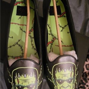 Frankenstein Graphic Black Women's Loafers